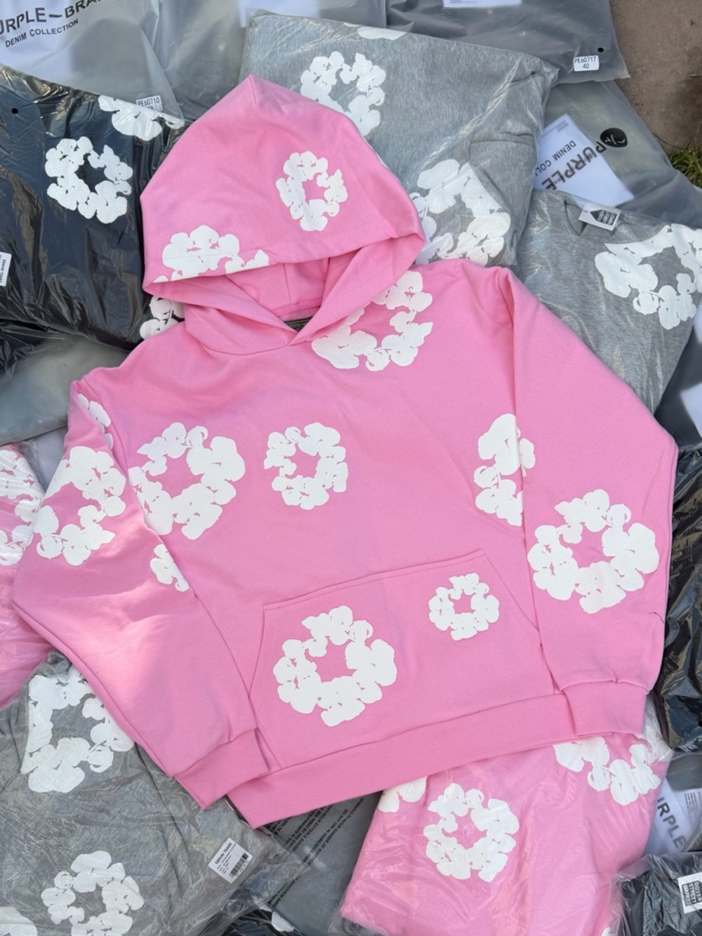 Denim Tears The Cotton Wreath Hoodie ‘Pink’